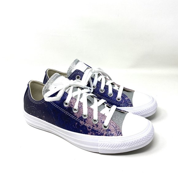 Converse CTAS OX Himalayan Salt Steel Navy Pink Low Sneaker Women's Size 571378C - Picture 3 of 8